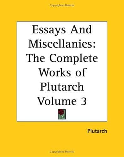 Tapa de Essays And Miscellanies
