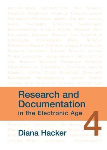Tapa de Research and Documentation in the Electronic Age