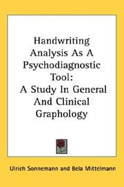 Tapa de Handwriting Analysis As A Psychodiagnostic Tool