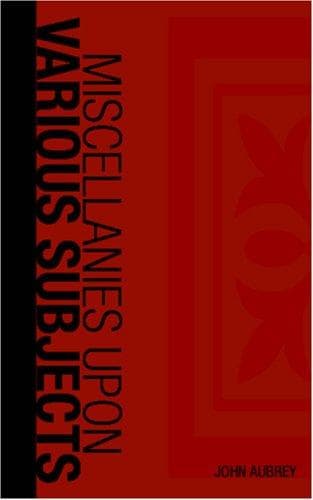 Tapa de Miscellanies upon Various Subjects