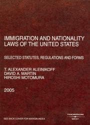 Tapa de Immigration and Nationality Laws of the United States