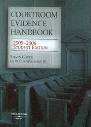 Tapa de Courtroom evidence handbook