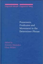 Tapa de Possessors, predicates, and movement in the determiner phrase
