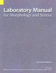 Tapa de Laboratory Manual for Morphology and Syntax