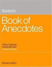 Tapa de Bartlett's book of anecdotes