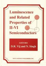 Tapa de Luminescence and related properties of II-IV semiconductors