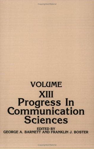 Tapa de Progress in Communication Sciences, Volume 13 (Progress in Communication Sciences)