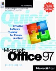Tapa de Quick course in Microsoft Office 97