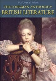 Tapa de Longman Anthology of British Literature Vol. 1c