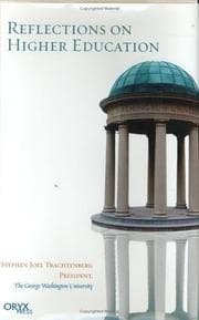 Tapa de Reflections on higher education