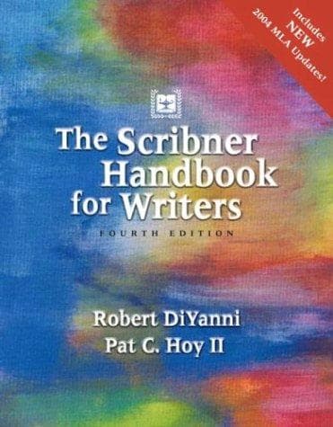 Tapa de The Scribner handbook for writers