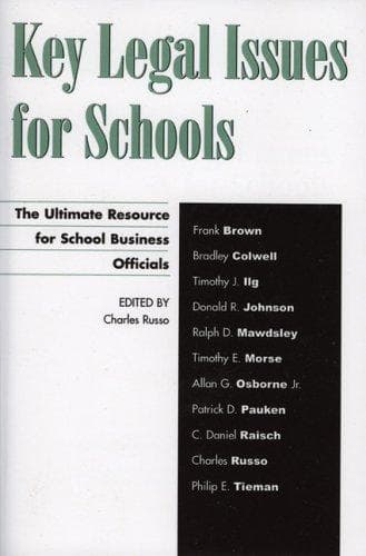 Tapa de Key Legal Issues for Schools