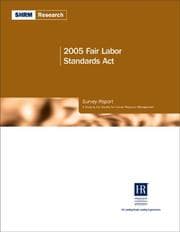 Tapa de 2005 Fair Labor Standards Act Survey Report