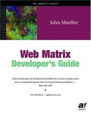 Tapa de Web matrix developer's guide