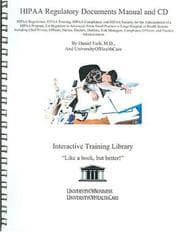 Tapa de HIPAA Regulatory Documents Manual and CD