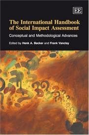 Tapa de The International handbook of social impact assessment