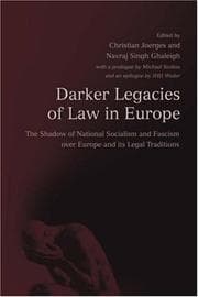 Tapa de Darker legacies of law in Europe