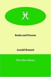 Tapa de Books and Persons