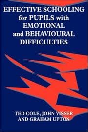 Tapa de Effective schooling for pupils with emotional and behavioural difficulties