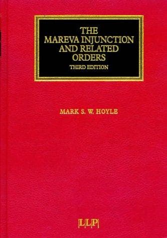 Tapa de The Mareva injunction and related orders