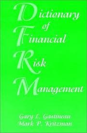 Tapa de The dictionary of financial risk management