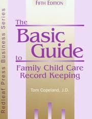 Tapa de The basic guide to family child care record keeping