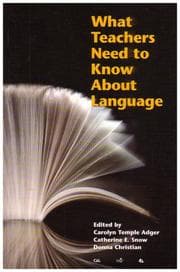 Tapa de What teachers need to know about language
