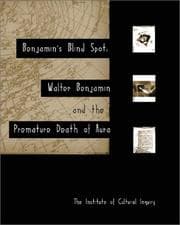 Tapa de Benjamin's Blind Spot