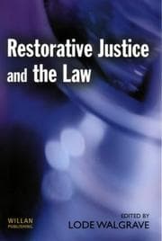 Tapa de Restorative justice and the law