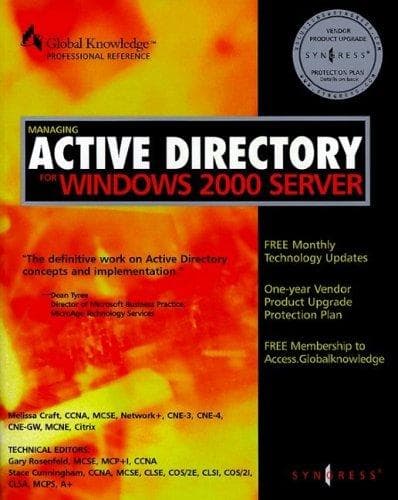 Tapa de Managing Active Directory for Windows 2000 Server (Syngress)