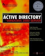 Tapa de Managing Active Directory for Windows 2000 Server (Syngress)