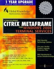 Tapa de Configuring Citrix MetaFrame for Windows 2000 terminal services