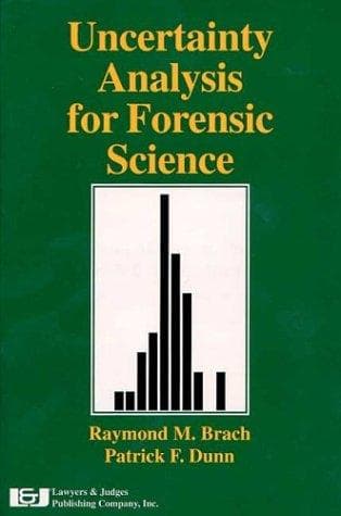 Tapa de Uncertainty analysis for forensic science