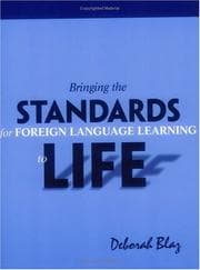 Tapa de Bringing the standards for foreign language learning to life