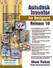 Tapa de Autodesk Inventor for Designers, Release 10