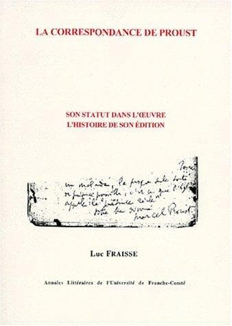 Tapa de La correspondance de Proust