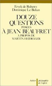 Tapa de Douze questions posées à Jean Beaufret à propos de Martin Heidegger