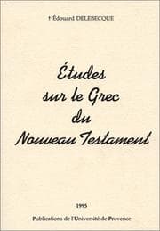 Tapa de Etudes sur le grec du Nouveau Testament