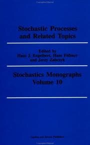 Tapa de Stochastic processes and related topics