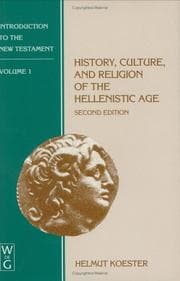 Tapa de History, Culture, and Religion of the Hellenistic Age