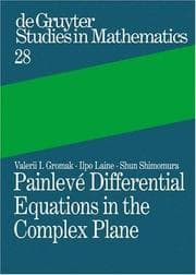 Tapa de Painlevé differential equations in the complex plane