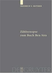 Tapa de Zahlsynopse Zum Buch Ben Sira (Fontes Et Subsidia Ad Bibliam Pertinentes (Fosub), Band 1)