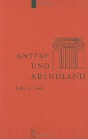 Tapa de Antike Und Abendland