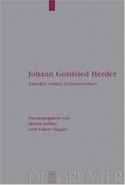 Tapa de Johann Gottfried Herder: Aspekte seines Lebenswerkes