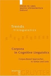 Tapa de Corpora in cognitive linguistics