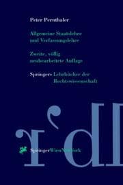 Tapa de Allgemeine Staatslehre und Verfassungslehre