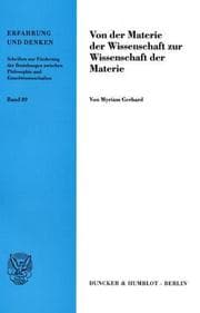 Tapa de Von der Materie der Wissenschaft zur Wissenschaft der Materie
