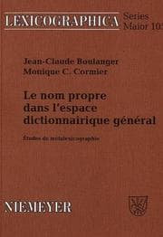 Tapa de Nom Propre Dans L'Espace Dictionnairique General (Alfred Metzner Studienliteratur)