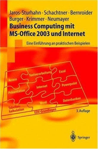 Tapa de Business Computing mit MS-Office 2003 und Internet