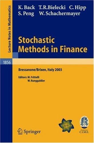 Tapa de Stochastic methods in finance